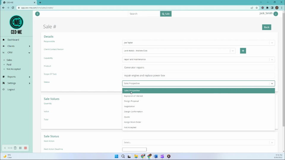 3. CRM: Sales Creation_Sales Details